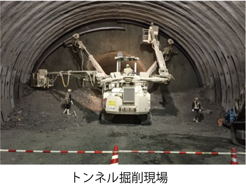 トンネル掘削現場
